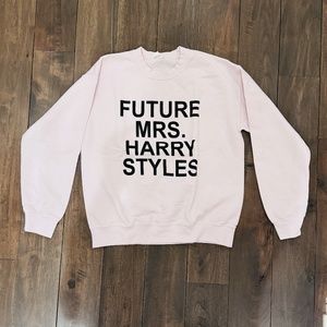 Kitson LA Future Mrs. Harry Styles Graphic Print Crew Neck Sweatshirt Size M/L